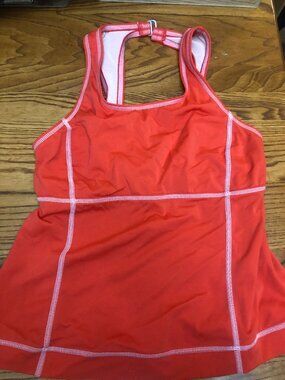Lands End Swim Top - Orange - Women 6 Small - NWOT